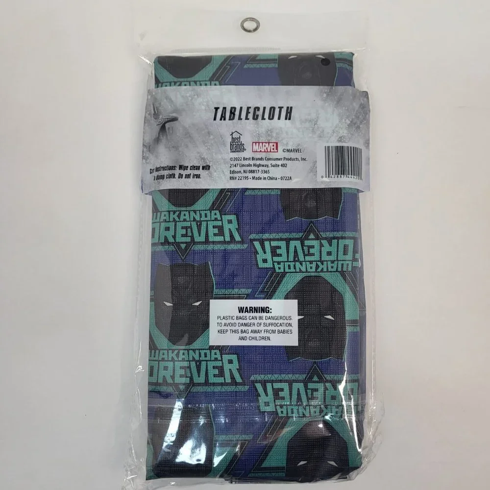 Wakanda Forever‎ Black Panther Tablecloth 52x70 Marvel Party Decor NEW
